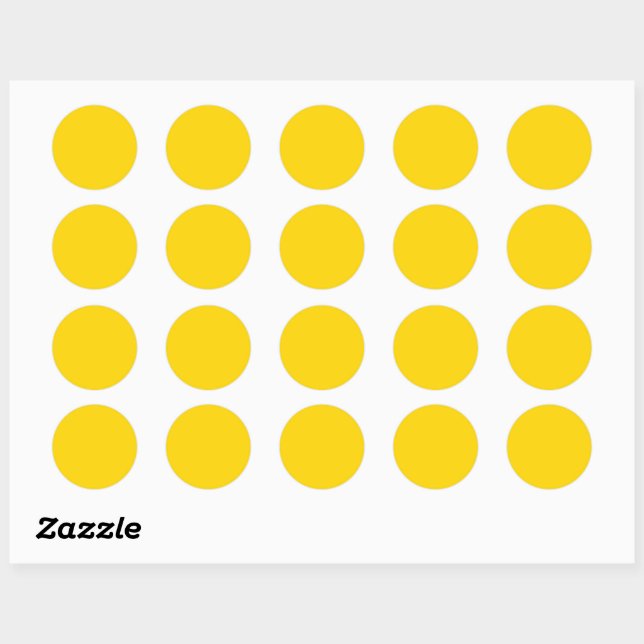 Gold  classic round sticker (Sheet)