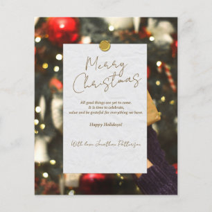 Gold Classy and Elegant Merry Christmas Instagram  Flyer