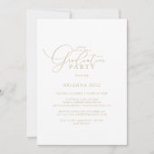 Gold Classy Chic Minimalist Graduation Party  Invitation (Front)