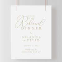 Gold Classy Chic Rehearsal Dinner Welcome