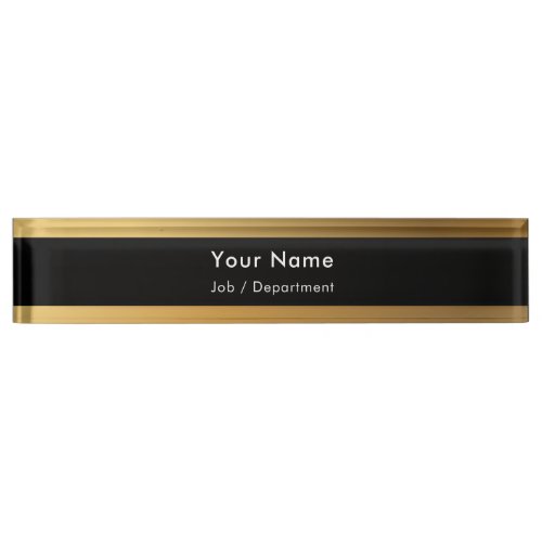 Gold classy executive desk name plate