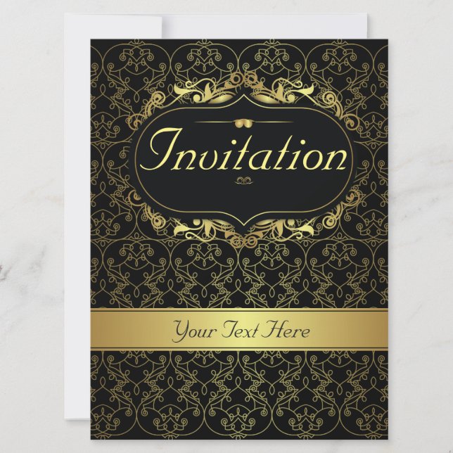 Gold Classy Invitation for any occasion (Front)
