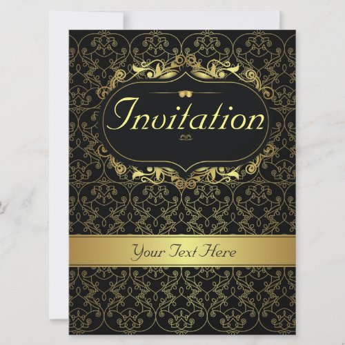 Gold Classy Invitation for any occasion