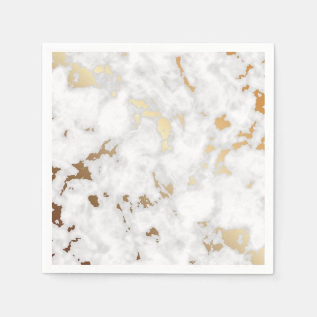 Gold Classy Marble stone design Napkins (Front)