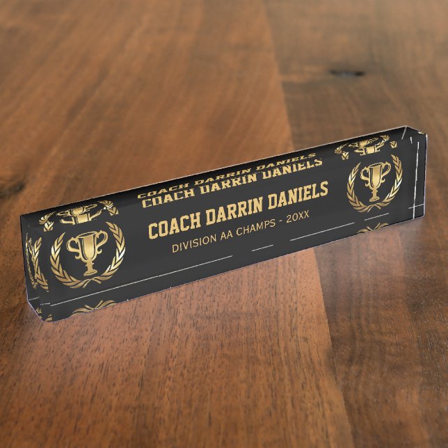 Gold Coach Champions Name Plate (Side)