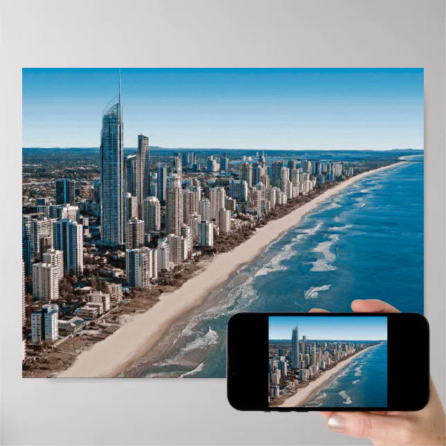 Gold Coast Australia Aerial View Poster | Zazzle