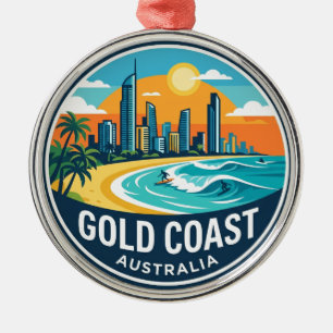 Gold Coast Australia Metal Ornament