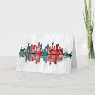 Gold Coast Australia Skyline Holiday Card