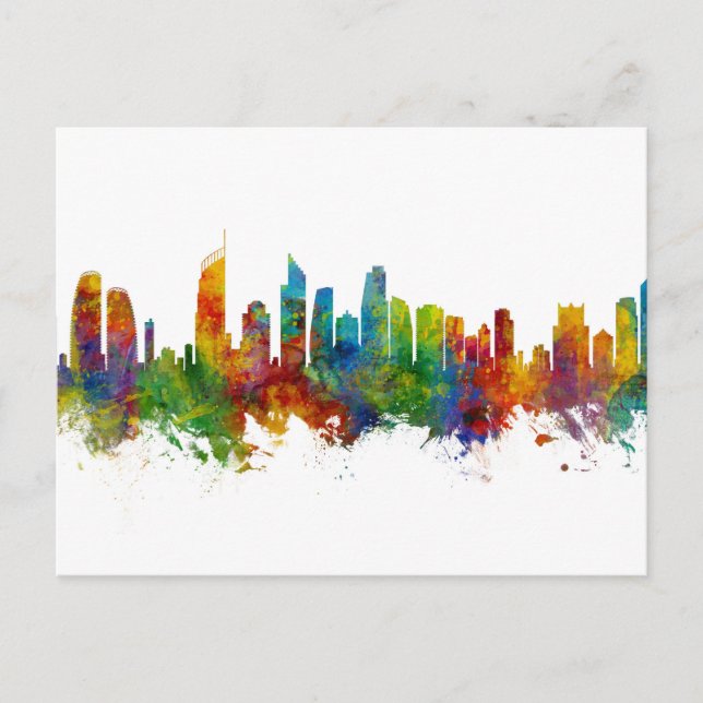 Gold Coast Australia Skyline Postcard (Front)