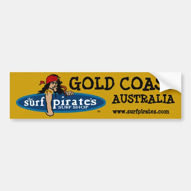 Gold Coast, Australia Surf Shop Bumper Sticker (Front)