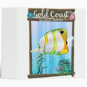 Gold Coast Australia travel poster. 3 Ring Binder