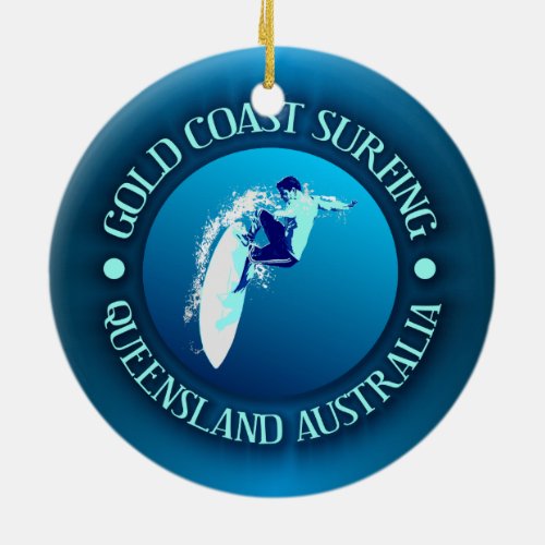 Gold Coast Surfing Ceramic Ornament
