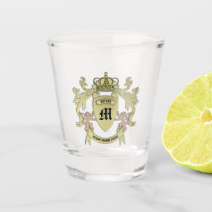 Gold Coat Of Arms Shot Glass
