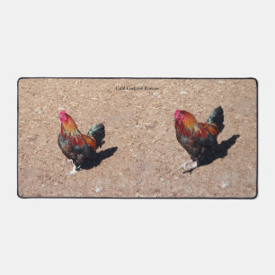 Gold Cockerel Rooster desk mat