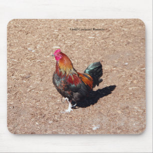 Gold Cockerel Rooster mousepad