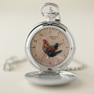 Gold Cockerel Rooster pocket watch