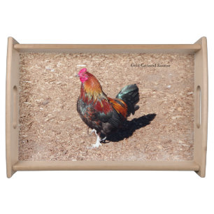 Gold Cockerel Rooster serving tray