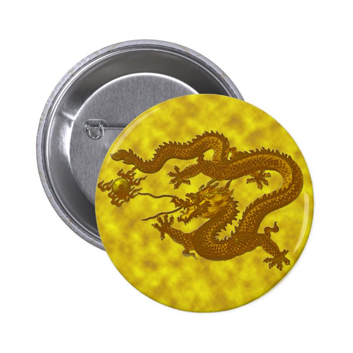 Gold Coin Dragon Button
