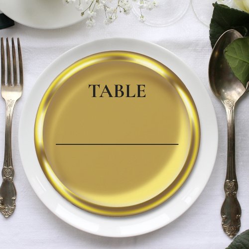 Gold Coin Elegant Luxury Wedding Table Place Card