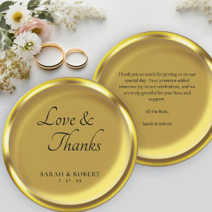 Gold Coin Elegant Luxury Wedding Thank You Card