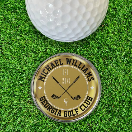 Gold Coin Golf Club Golf Ball Marker