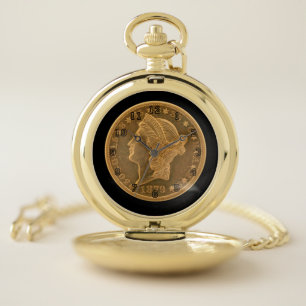Gold Coin Pocket Watch