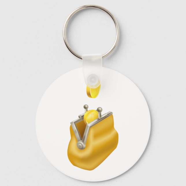 Gold Coin Purse Keychain (Front)