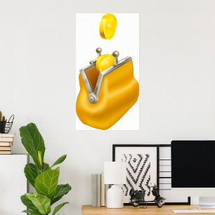 Gold Coin Purse Poster