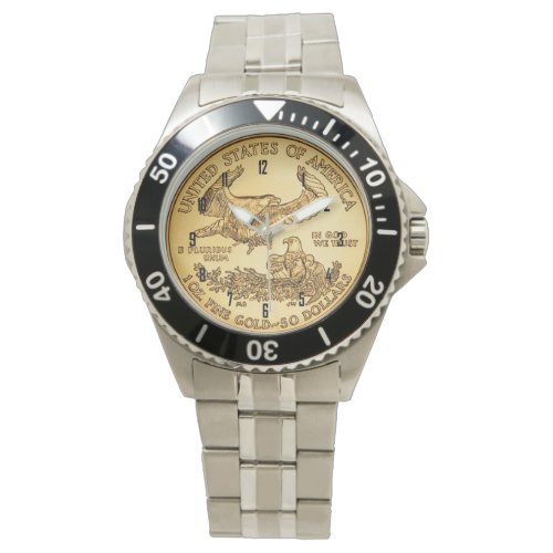 GOLD COIN REPLICA WATCH