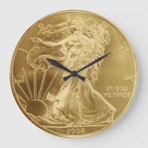 Gold Coin Wall Clock
