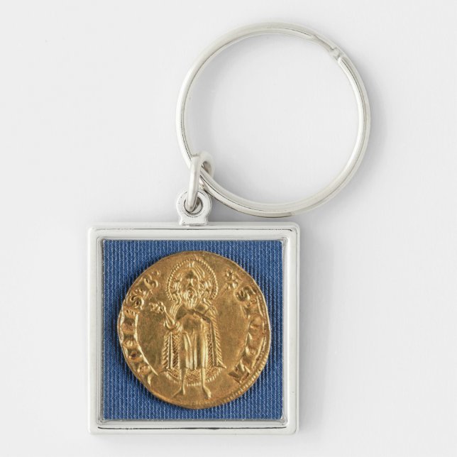 Gold coin, with St. John the Baptist, 16th century Keychain (Front)