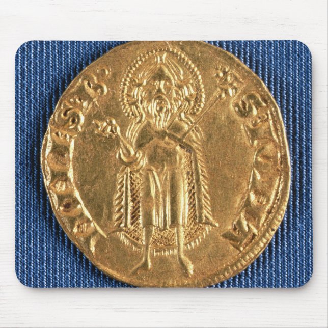 Gold coin, with St. John the Baptist, 16th century Mouse Pad (Front)