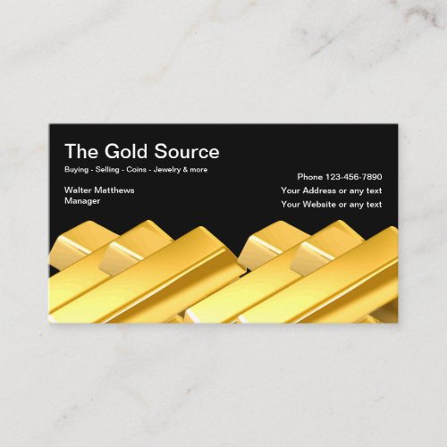 Gold Coins And Commodities Trading Business Card
