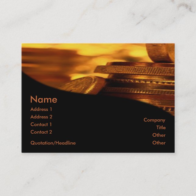 Gold Coins Business Card (Front)