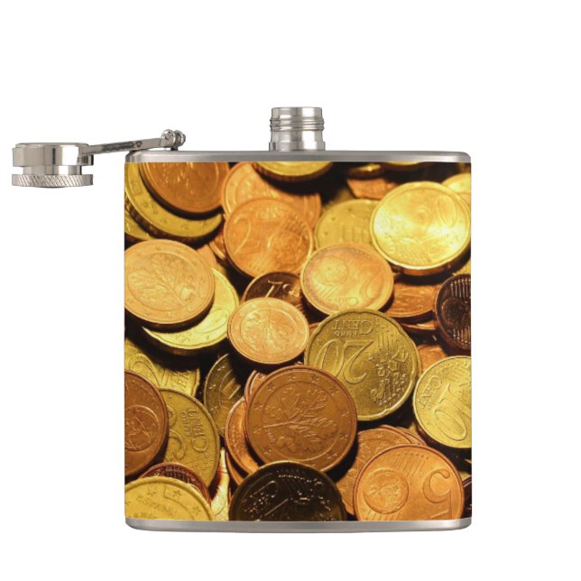 Gold Coins Flask (Opened)