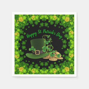 Gold Coins & Shamrocks St. Patrick's Day Napkins