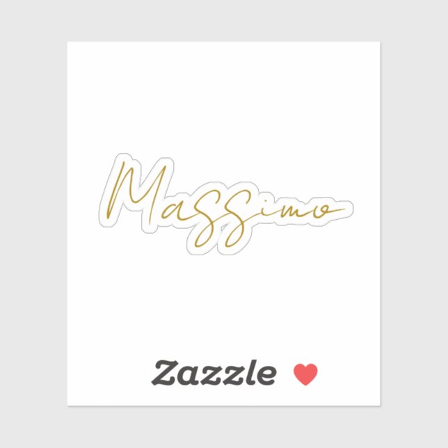 Gold Color Calligraphy Elegant Plain Name Sticker (Sheet)