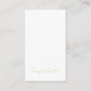 Gold Color Calligraphy Elegant Plain Simple Name Enclosure Card