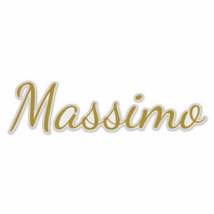 Gold Color Calligraphy Elegant Plain Simple Name Sticker