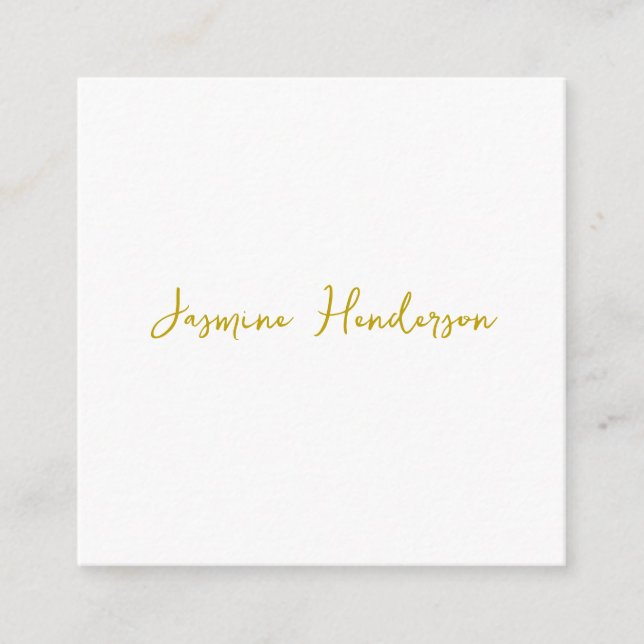 Gold Color Calligraphy Professional Custom Name Enclosure Card (Front)
