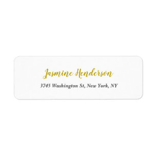 Gold Color Calligraphy Professional Elegant Label