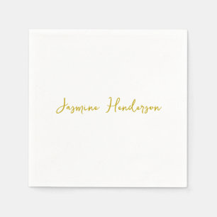 Gold Color Calligraphy Professional Magnetic Card Napkins