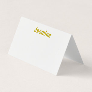 Gold Color Calligraphy Professional Name Card