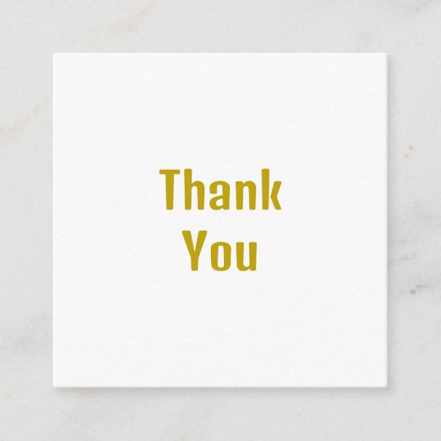 Gold Color Calligraphy Professional Name  Enclosure Card (Front)