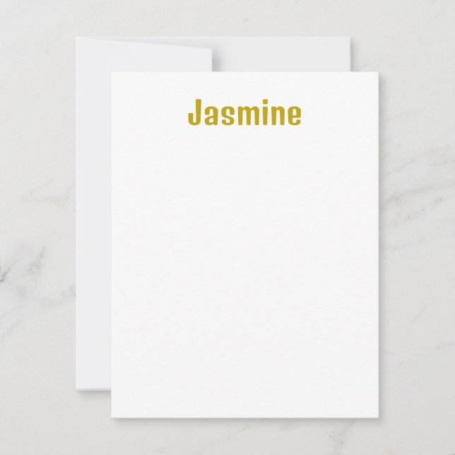 Gold Color Calligraphy Professional Name  RSVP Card (Front)