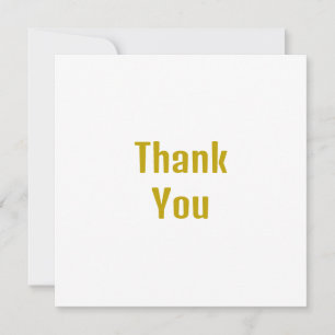 Gold Color Calligraphy Professional Name Thank You Card