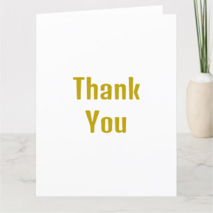 Gold Color Calligraphy Professional Name Thank You Card