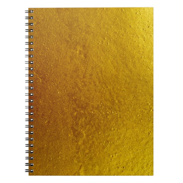 Gold color cement wall texture background abstract notebook (Front)