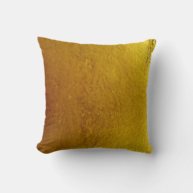 Gold color cement wall texture background abstract throw pillow (Front)