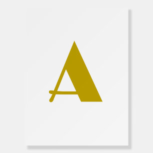 Gold Color Custom Monogram Initial Letter Plain Foam Board